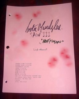 Saw Script with Eric Fight Blood Autographed by Costas
