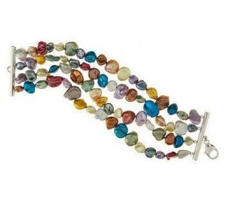 Honora Cultured Keshi Pearl Multi Row Average Bracelet —