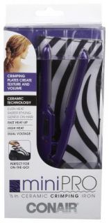  Purple Ceramic Crimping Iron w/ heat resistant pouch! NIB