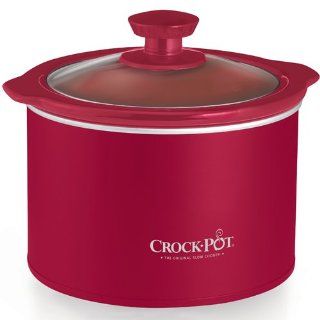 Red Crock Pot Slow Cooker Stoneware 1 5 Quart Qt Lid Cook Jar Jug Free
