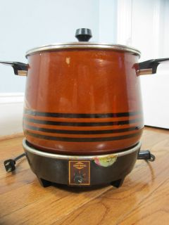 West Bend Slow Cooker Crock Pot or Hot Plate Works Stained