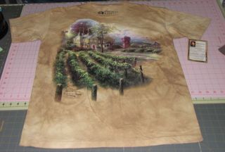 Cotton Fabric T Shirt Thomas Kinkade Tee Shirt 2X Valley Abundant
