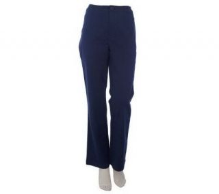 Denim & Co. Modern Waist Pinstripe Trouser Pants   A216577