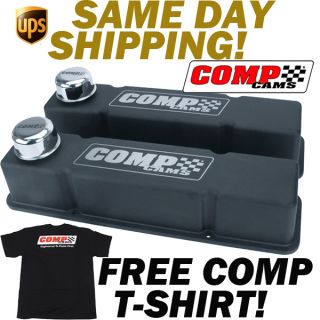 Comp Cams Small Block Chevy Black Wrinkle Valve Covers