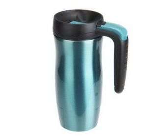 VacuumInsulated AutoSeal 16oz Stainless Steel Travel Tumbler with 