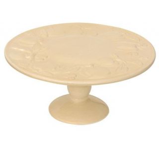 Ceramic Peach Pedestal Cake Plate by Valerie —