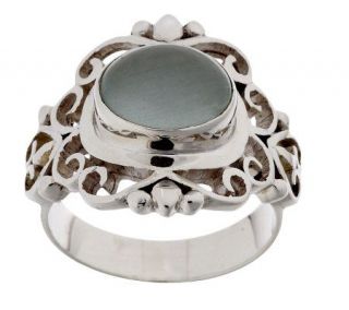 Artisan Crafted Sterling Limited Edition Milky Aqua East/West Ring