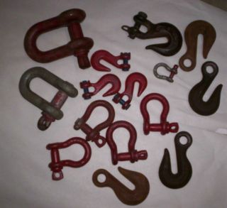 Large of lot of Old & New Clevis & Hooks some Crosby Laughlin