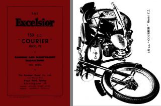 Excelsior Courier Model C2 1953   The Excelsior 150cc Courier Model C2