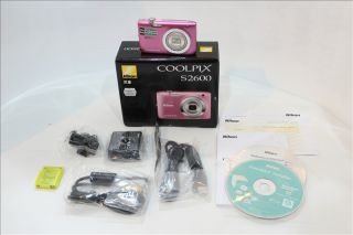 Nikon Coolpix S2600 Pink 14 MP CCD 4X Digital Zoom Image Stabilizer 2
