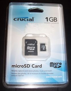 NEW Crucial 1GB microSD Memory Card SD 1 GB Digital Cell Phone Camera
