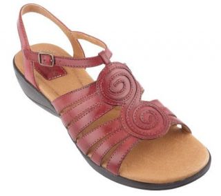 Clarks Artisan Leather Swirl Detail Sandals —