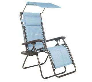 Bliss Hammocks Gravity Free Recliner with Canopy & Cup Tray — 
