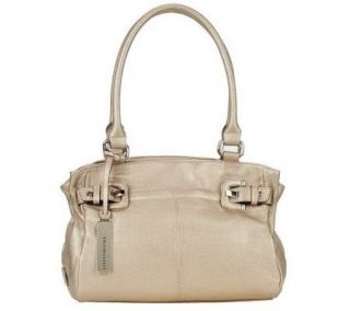 Tignanello Pebble Leather East/West Shopper with Buckle Detail