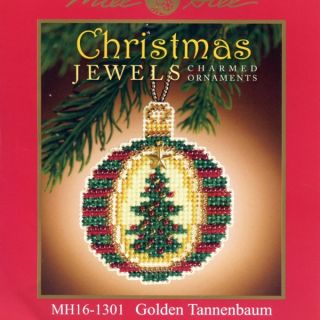 Golden Tannenbaum Cross Stitch Kit Mill Hill 2011 Christmas Jewels
