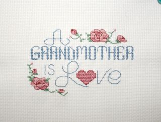 Completed Cross Stitch Misc Sayings for Grandma