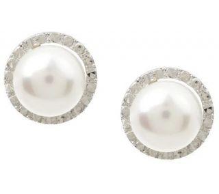 Honora Cultured FreshwaterPearl 9mm Button Pearl Sterling Stud 