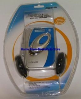 Craig Personal AM/FM Radio Stereo Cassette Player w/ Headphones New