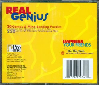 Real Genius from Pro One 20 Full Version Puzzle Games for Windows 98