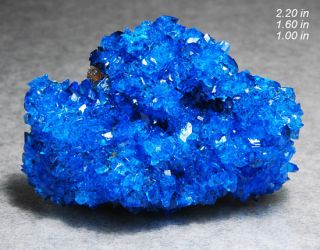 Chalcanthite Lab Grown Poland Minerals Crystals Gems Rocks Gemstones B