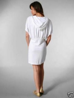 Juicy Couture Modal Terry Cover Up Dolman Dress White M