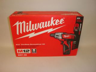  Milwaukee 2401 22 M12 Cordless Screwdriver Kit