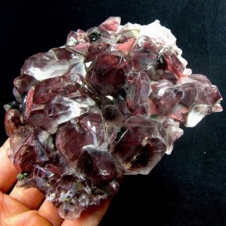 Epidote Red Quartz Crystal Pyramid Inside EPSC3IBZ118