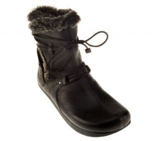 Kalso Central Too Leather Lace up Boots w/ Faux Fur   A229678