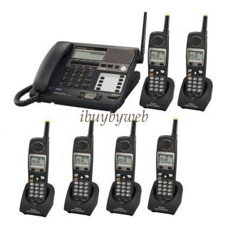   KX TG4500B Corded 4 Line Phone 6 Cordless Handsets NEW SEALED