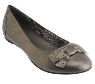 Clarks Bendables Poem Court Leather Flats with Bow Detail   A220829