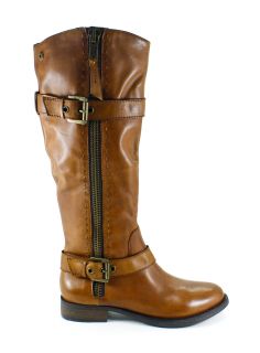 Steve Madden Sonnya Cognac Leather Cowboy Boots Shoes 7 New