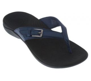 Weil by Orthaheel RestoreOrthotic Leather Sandals w/Buckle Detail 