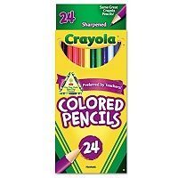 New Crayola Long Colored Pencils Assorted 24 Colors