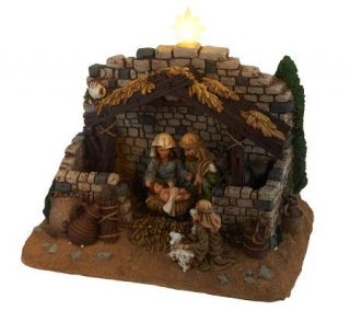 Hand painted Nativity with Recording by David Venable   H197269