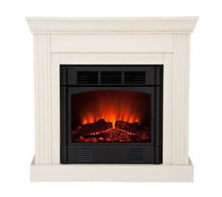 Haven Convertible Petite Electric Fireplace   Ivory —