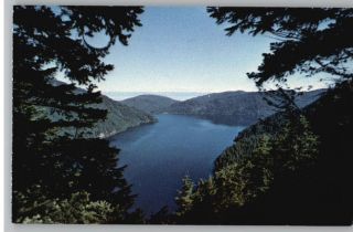 Postcard Lake Crescent Olympic National Park WA