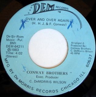 Conway Brothers Get Live Over and Over Again RARE Soul Vinyl 45