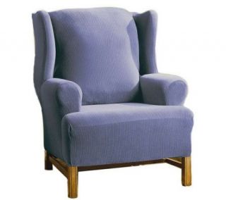 Sure Fit Fine Rib Stretch Wing Chair FurnitureCover —