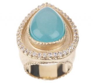 Rivka Friedman Bold Pear Shape Gemstone Cabochon Ring —