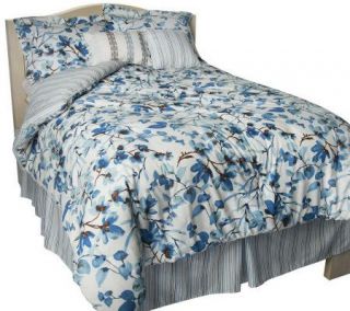 Susan Graver Home Bloom Reversible FL Comforter Set   H195558