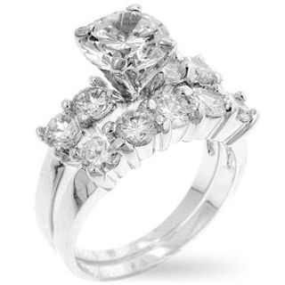 Jewelry Cubic Zirconia Wedding Rings Set Size 7