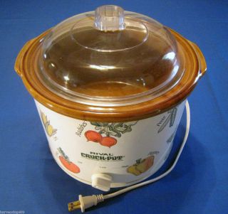 Rival Crock Pot 2 5 Quarts Metal on Outside Stoneware on the Inside