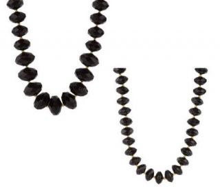 Joan Rivers Set of 2 Faceted Bead Necklaces —