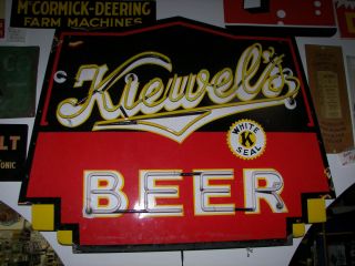  Beer Neon Porcelain Sign RARE Crookston Brewery Little Falls MN