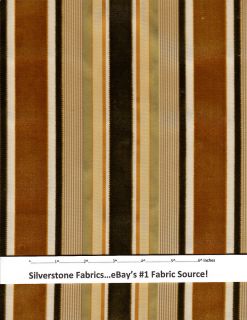 1y Nancy Corzine Silk Stripe Velvet Green Upholstery Fabric $180 Value