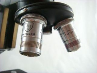 Vintage 1948 AO American Optical Spencer Microscope W.H. Curtin