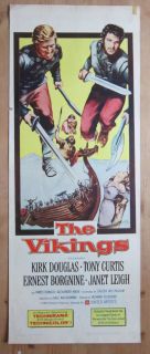 The Vikings USA Orig 14x36 1958 T Curtis K Douglas J Leigh