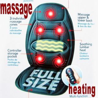 Car Chair Back Seat Massage Heated Cushion Massager New