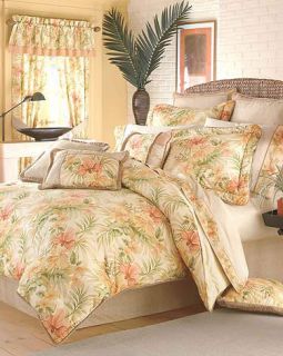 Croscill KAUAI Euro European Pillow Shams Khaki   Tropical Bedding