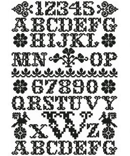  Cross Stitch Machine Embroidery Alphabet w SAMPLER5X7